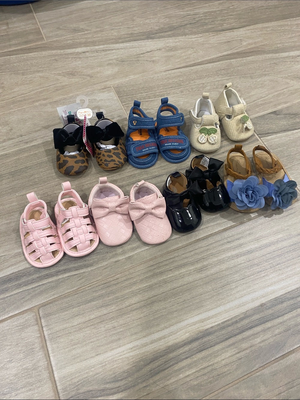 Little Me Baby Shoes Assorted Pink Blue Black Brown Cream bundle